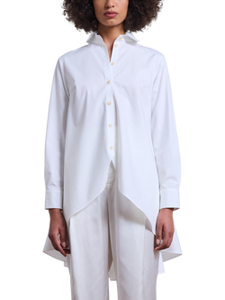 palmer//harding Rhythm Long Sleeve Fluted A-Line Shirt, White, White