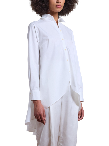 palmer//harding Rhythm Long Sleeve Fluted A-Line Shirt, White - view 2, White