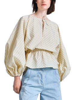 palmer//harding Sonnet Stripe Top, Cream, Cream