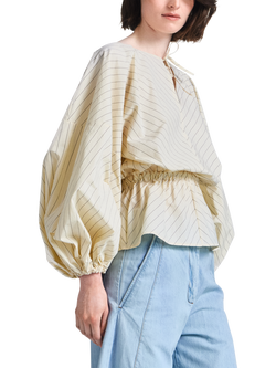 palmer//harding Sonnet Stripe Top, Cream - view 2, Cream