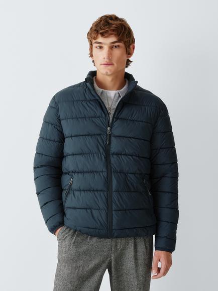 John Lewis Quilted Puffer Jacket, Navy, Navy