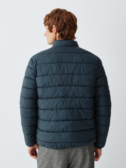 John Lewis Quilted Puffer Jacket, Navy - view 2, Navy