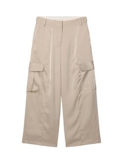 Calvin Klein Satin Cargo Trousers, Ancient Marble, Ancient Marble