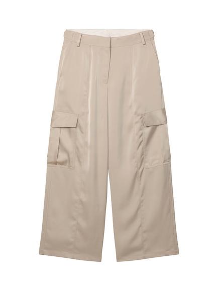 Calvin Klein Satin Cargo Trousers, Ancient Marble, Ancient Marble