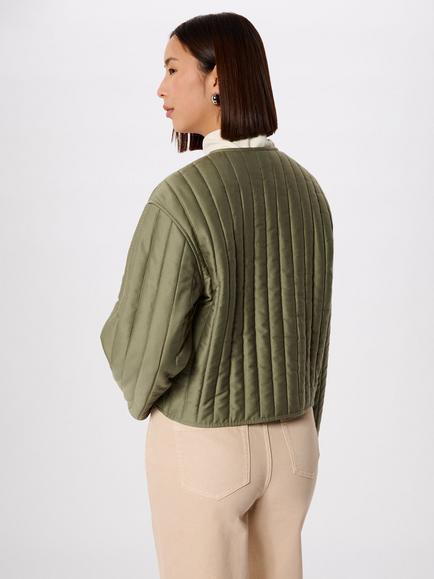 Whistles Cone Sleeve Quilted Jacket, Khaki - view 2, Khaki