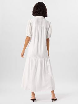 Whistles Textured Drop Waist Midi Shirt Dress containing LENZING™ ECOVERO™ Viscose - view 2, White