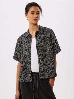 Whistles Woven Grid Shirt, Black/Multi, Black/Multi