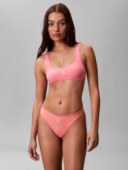 Calvin Klein Bralette Bikini Top, Washed Scarlet - view 2, Washed Scarlet