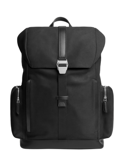 Carl Friedrik Traverse Leather Backpack, 27L, Chocolate, Black