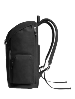 Carl Friedrik Traverse Leather Backpack, 27L, Chocolate - view 2, Black