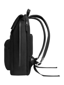 Carl Friedrik City-Hopper Fold Top Leather Backpack, 23L - view 2, Black