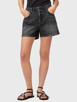 AllSaints Tay Denim Shorts, Black, Black