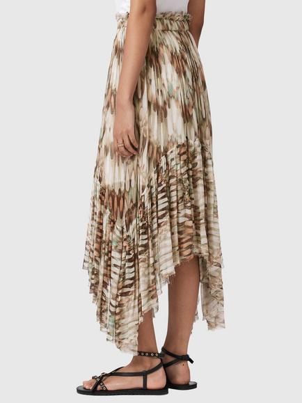 AllSaints Danae Skirt, Pink/Multi - view 2, Pink/Multi