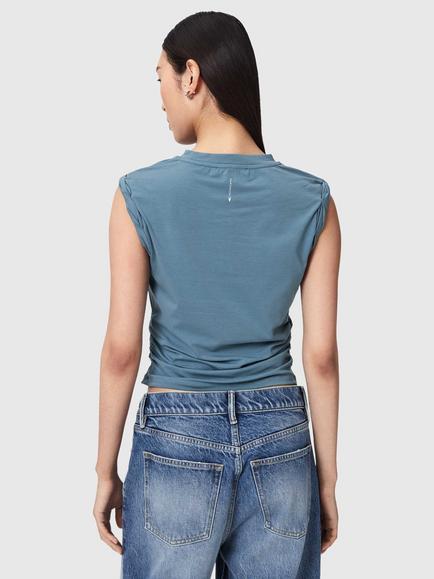 AllSaints West Slim Fit Sleeveless Top - view 2, Blue