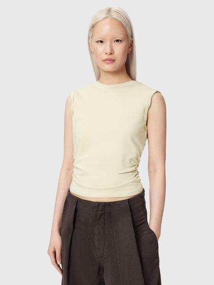 AllSaints West Slim Fit Sleeveless Top, Green
