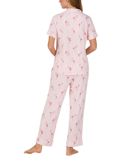 kate spade new york Flamingo Cove Button Down Long Pyjama Set, Pink - view 2, Pink