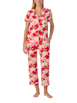 kate spade new york Bountiful Garden Button Down Cropped Pyjama Set, Multi, Multi