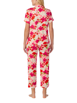 kate spade new york Bountiful Garden Button Down Cropped Pyjama Set, Multi - view 2, Multi