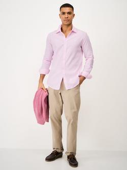 Crew Clothing Linen Blend Regular Fit Shirt, Light Pink