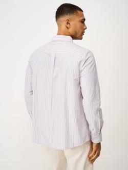 Crew Clothing Timsley Stripe Oxford Shirt - view 2, Light Pink/Blue