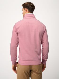 Crew Clothing Birdseye Half Zip Jumper - view 2, Pastel Pink