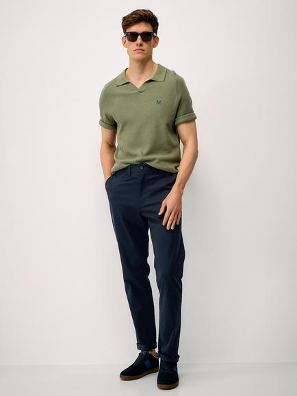 Crew Clothing Cotton Rich Slim Fit Chinos, Navy Blue