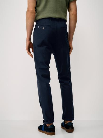 Crew Clothing Cotton Rich Slim Fit Chinos - view 2, Navy Blue