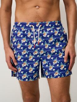 Crew Clothing Tropical Swim Shorts, Blue Multi, Blue Multi