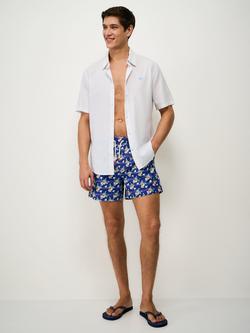 Crew Clothing Tropical Swim Shorts, Blue Multi - view 2, Blue Multi