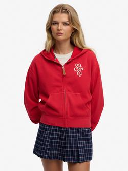 Superdry Heritage Hamptons Zip Hoodie, Varsity Red