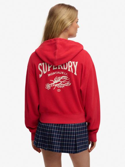 Superdry Heritage Hamptons Zip Hoodie - view 2, Varsity Red