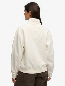 Superdry Athletic Essentials Graphic Half Zip Sweatshirt, Desert Bone - view 2, Desert Bone