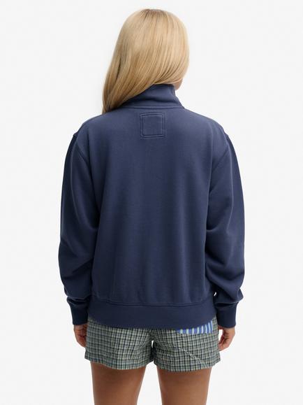 Superdry Athletic Essentials Graphic Half Zip Sweatshirt, Mariner Navy - view 2, Mariner Navy
