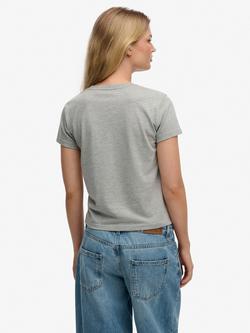 Superdry Athletic Essentials Fitted Graphic T-Shirt - view 2, Grey Marl