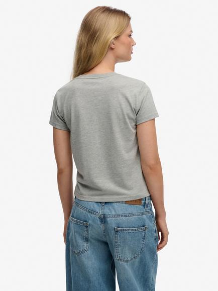Superdry Athletic Essentials Fitted Graphic T-Shirt - view 2, Grey Marl