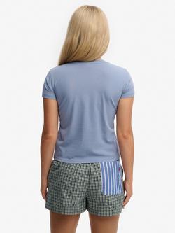 Superdry Athletic Essentials Fitted Graphic T-Shirt - view 2, Tidal Blue