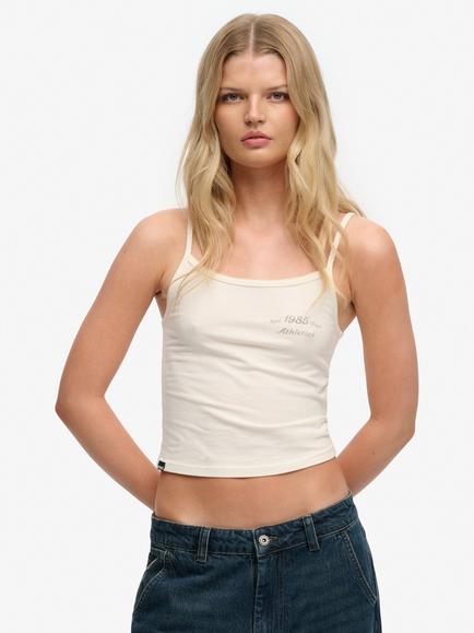 Superdry Athletics Essentials Cami Top, Desert Bone