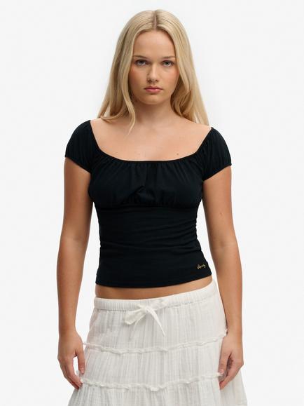 Superdry Athletic Essentials Ruched Top, Black