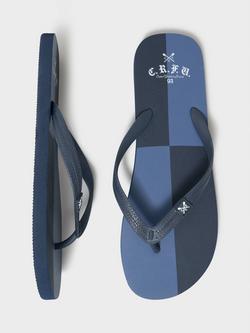 Crew Clothing Flip-Flops, Navy Blue - view 2, Navy Blue