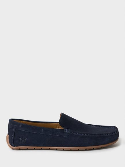 Crew Clothing Suede Driver Shoes, Navy Blue