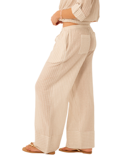 Accessorize Shimmer Stripe Tassel Trousers, Gold - view 2, Gold