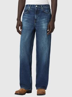 AllSaints Lenny Loose Fit Wide Leg Denim Jeans containing TENCEL™ Lyocell, Dark Indigo, Dark Indigo