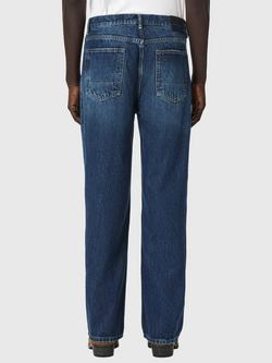 AllSaints Lenny Loose Fit Wide Leg Denim Jeans containing TENCEL™ Lyocell, Dark Indigo - view 2, Dark Indigo