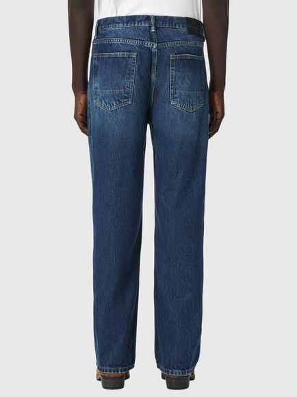 AllSaints Lenny Loose Fit Wide Leg Denim Jeans containing TENCEL™ Lyocell, Dark Indigo - view 2, Dark Indigo