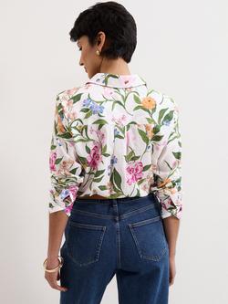 Phase Eight Maddelena Floral Print Shirt, Ivory/Multi - view 2, Ivory/Multi