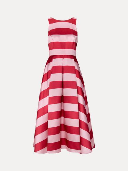 Phase Eight Kiria Stripe Midi Dress, Pink - view 2, Pink