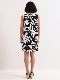 Phase Eight Marta Floral Mini Dress, Black/White - view 2, Black/White