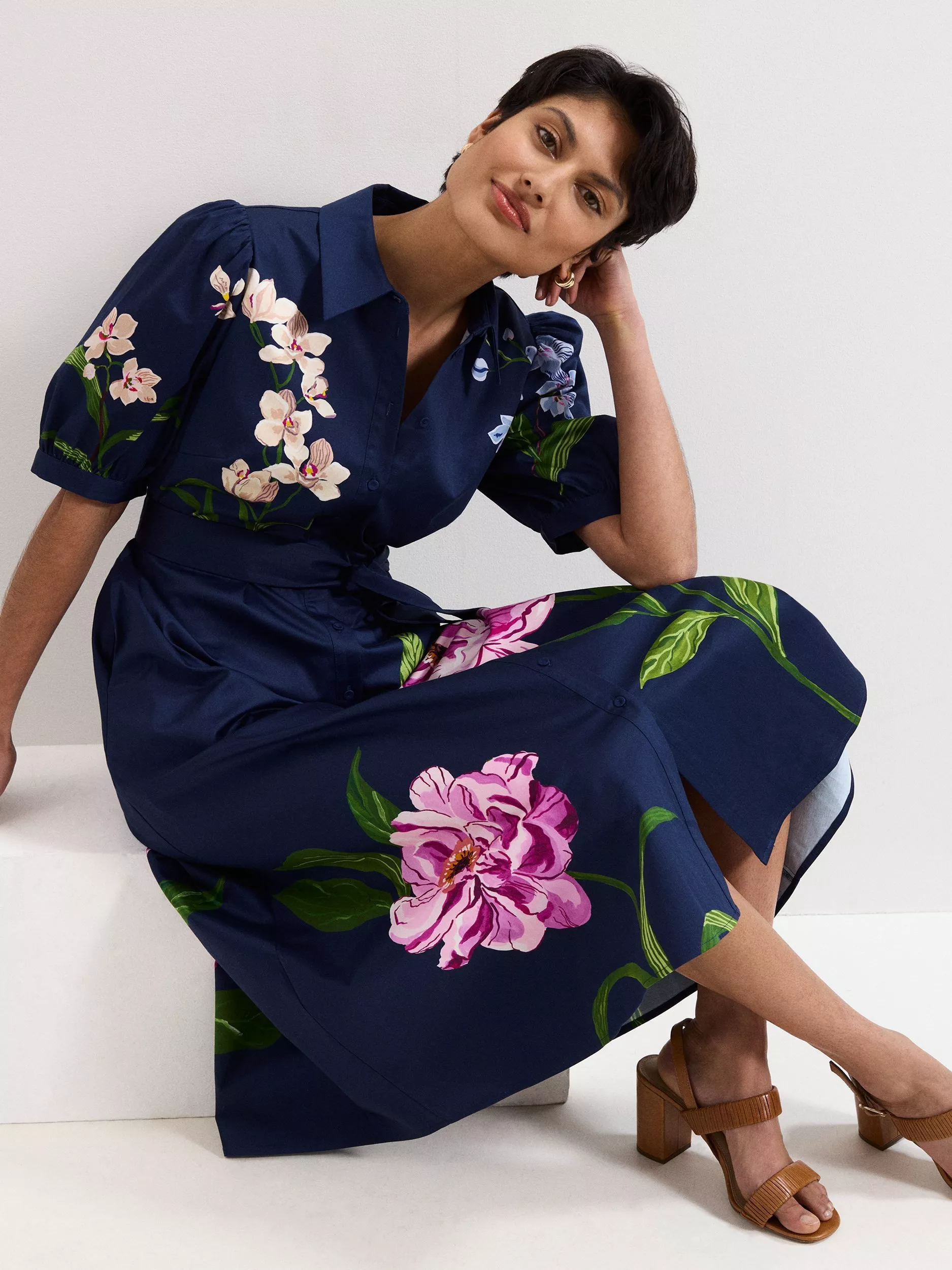 phase eight cotton dresses Hariett Pleated Cotton Sundress