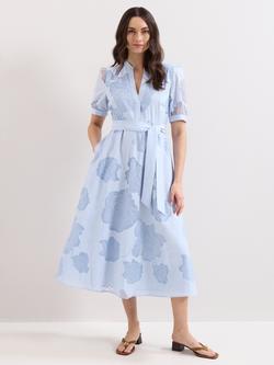 Phase Eight Queenie Floral Swing Dress, Blue, Blue