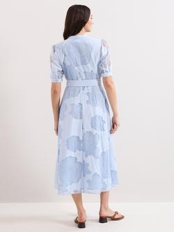 Phase Eight Queenie Floral Swing Dress, Blue - view 2, Blue